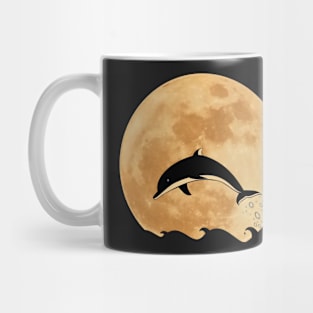 Dolphin in the Moon Mug